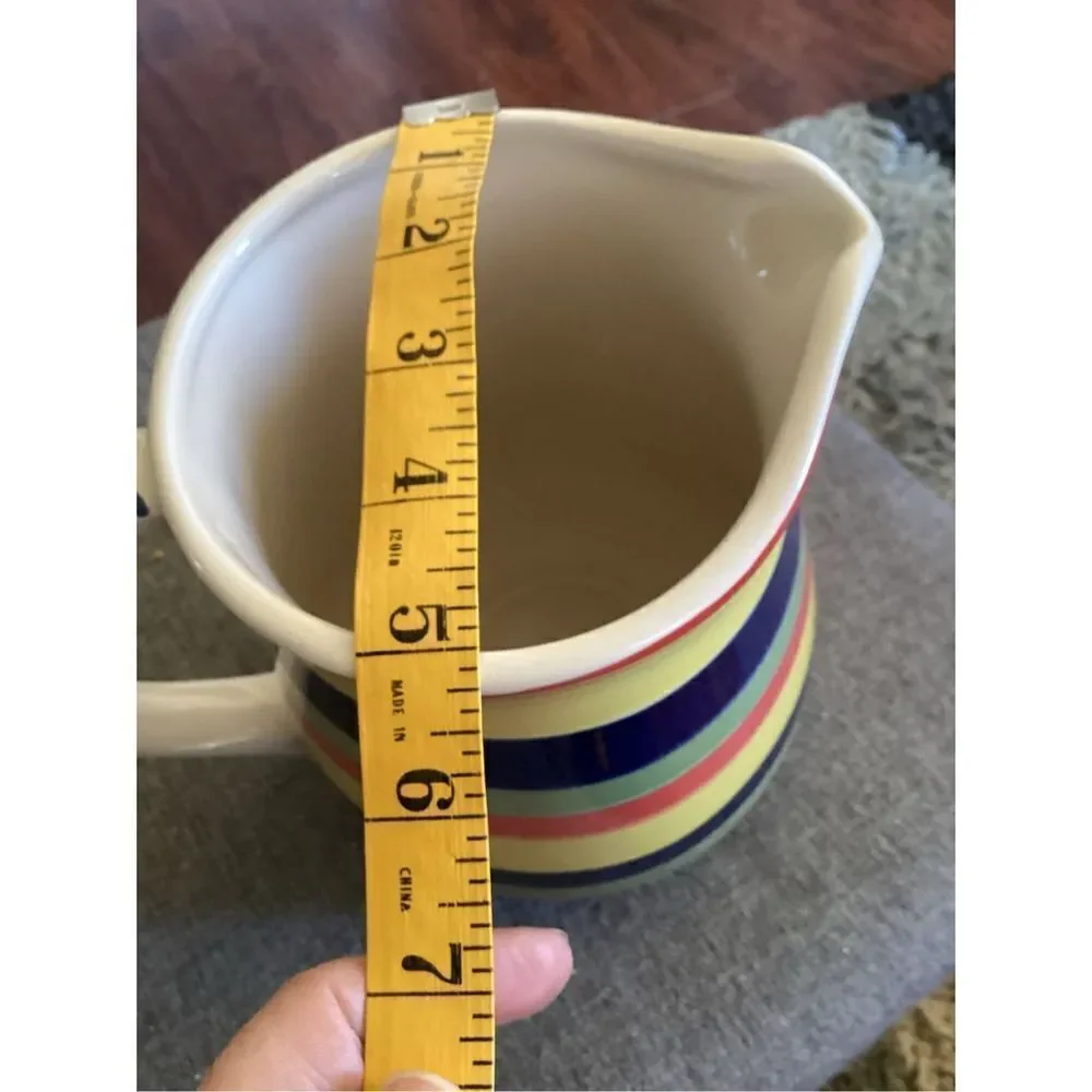 Vintage Hand Painted Swirl Pitcher